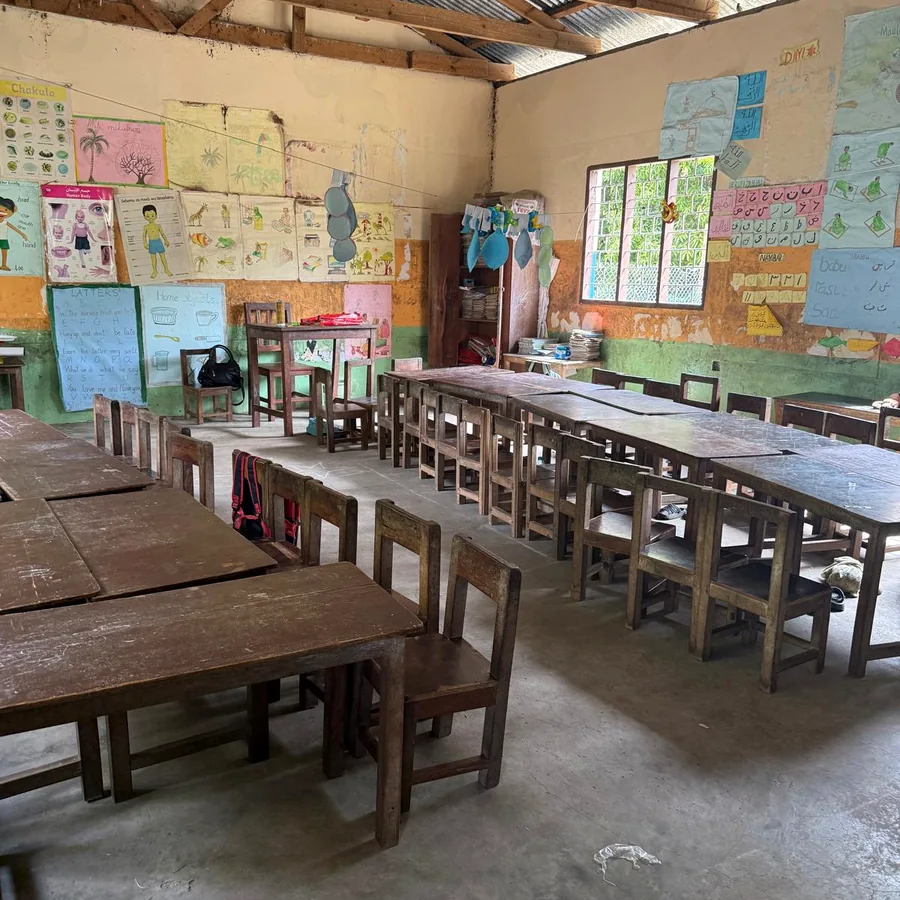 Aula scolastica del presidio educativo a Zanzibar
